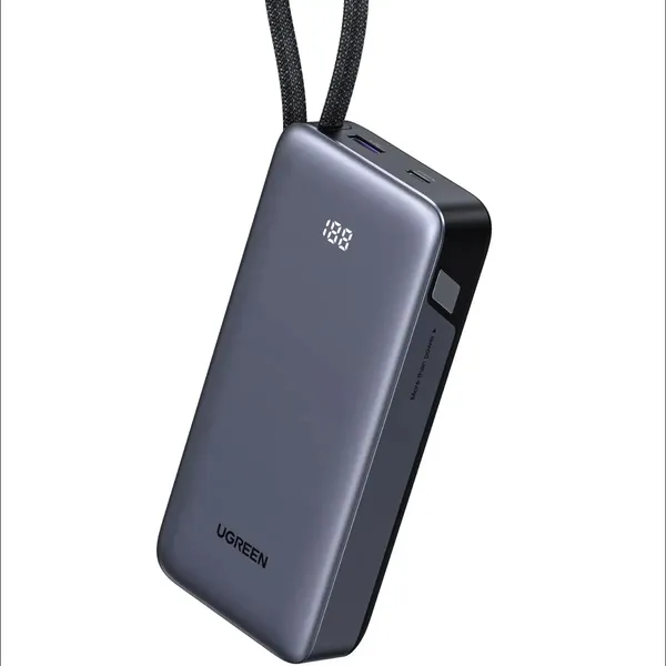 סוללת גיבוי UGREEN 20000mAh 45W עם כבל מובנה