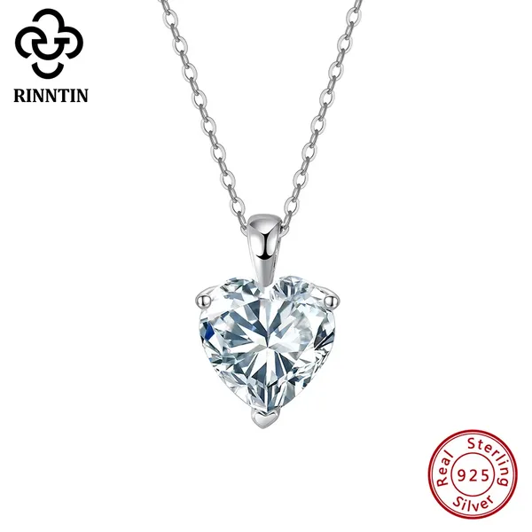 תליון לב מואסניט Rinntin מכסף 925